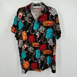 Kathryn Deene Womens Top Size 18/20‎ Lantern Print Festival Artsy Statement